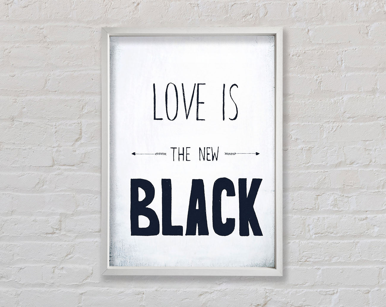 Love Is The New Black Framed Print
