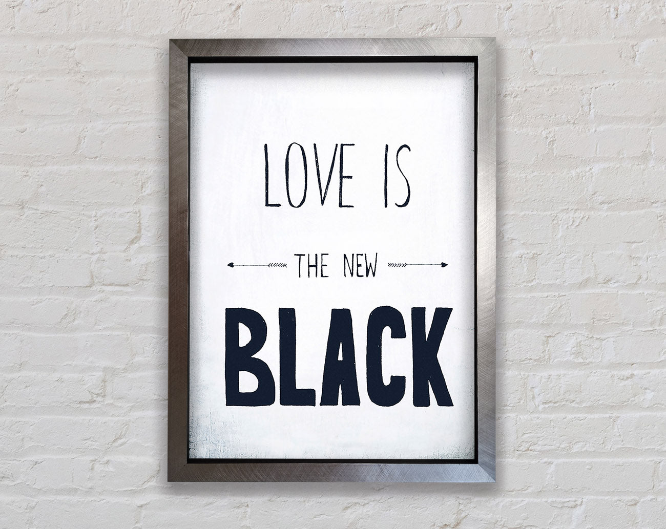 Love Is The New Black Framed Print