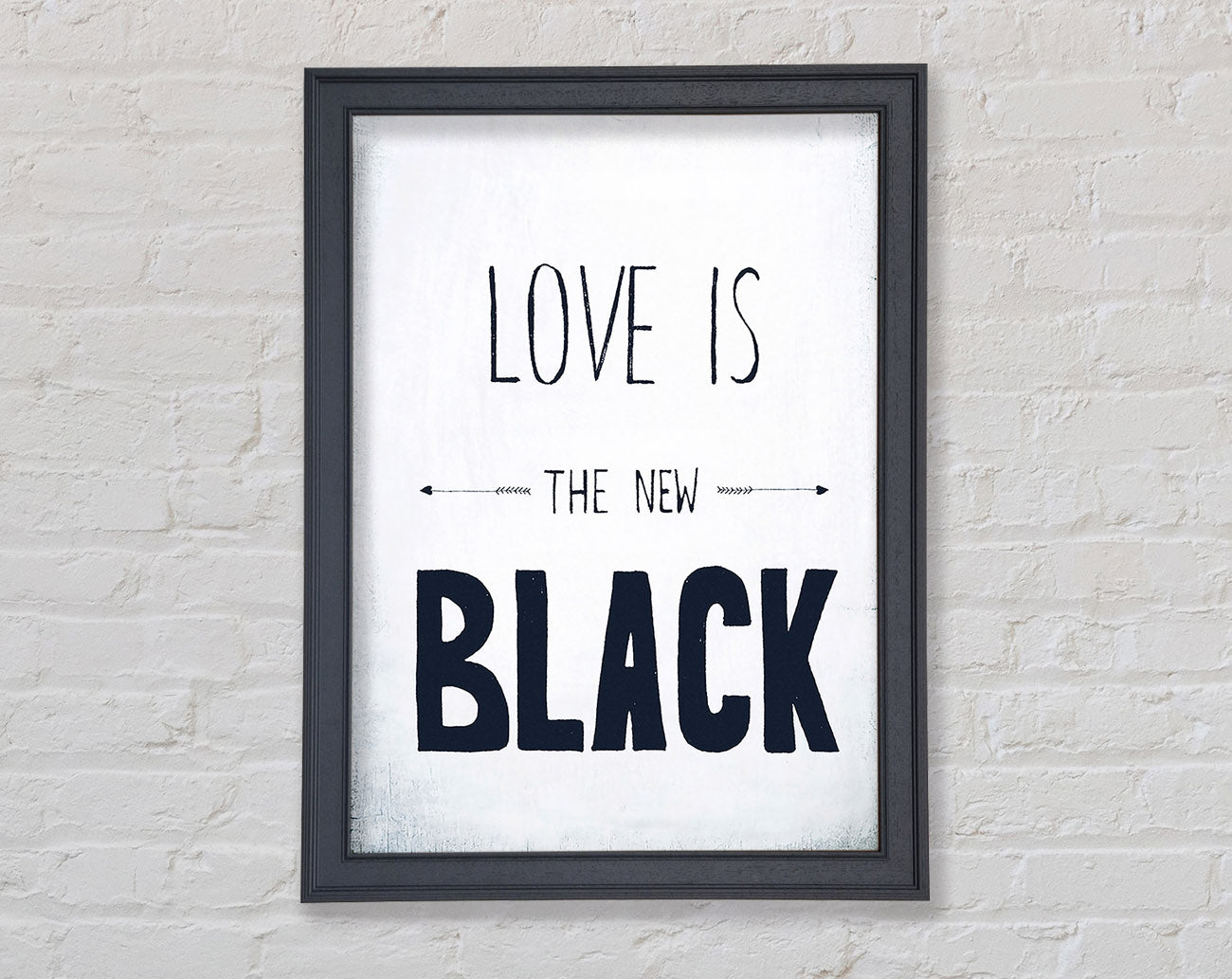 Love Is The New Black Framed Print