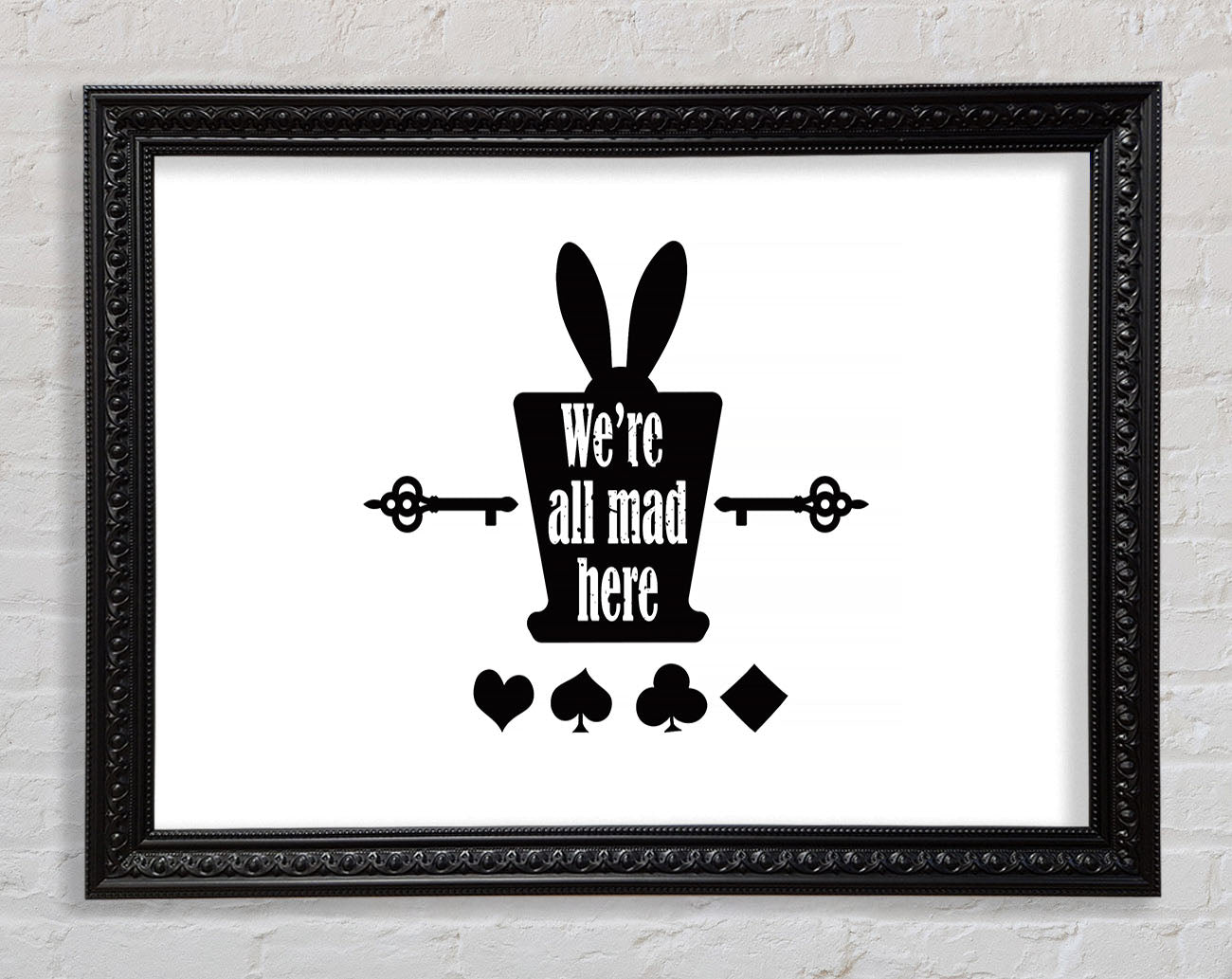 Were All Mad Here Framed Print