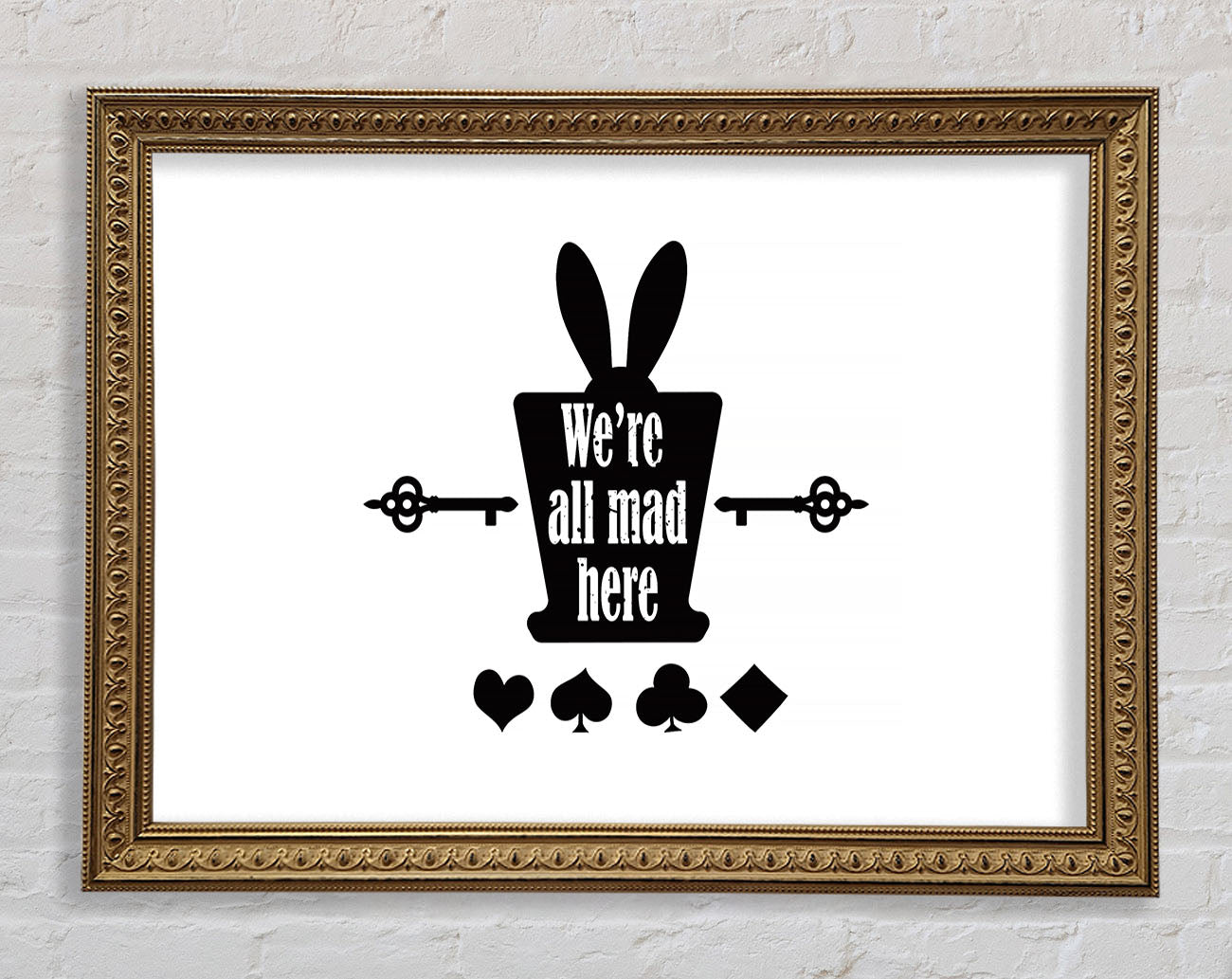 Were All Mad Here Framed Print
