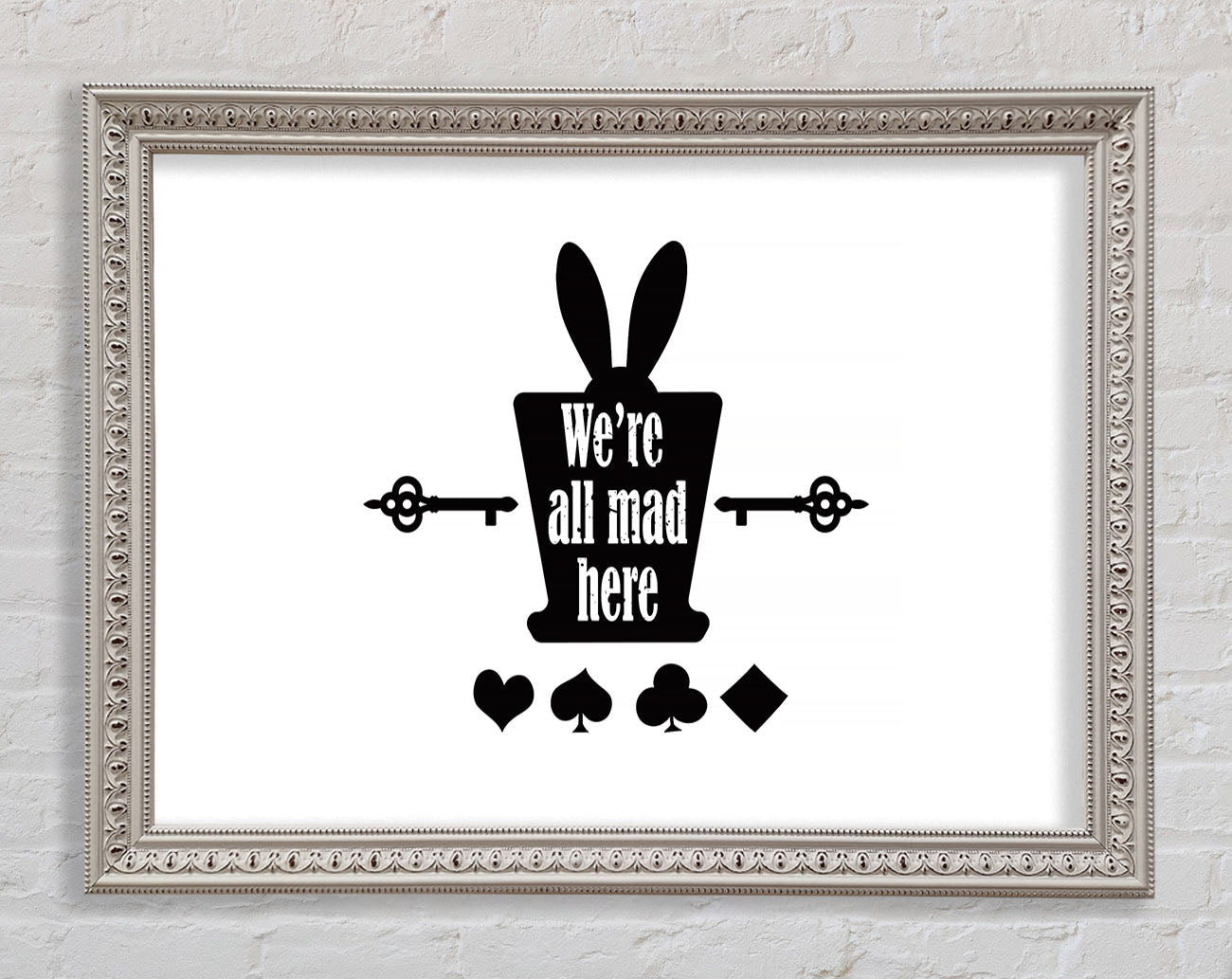 Were All Mad Here Framed Print