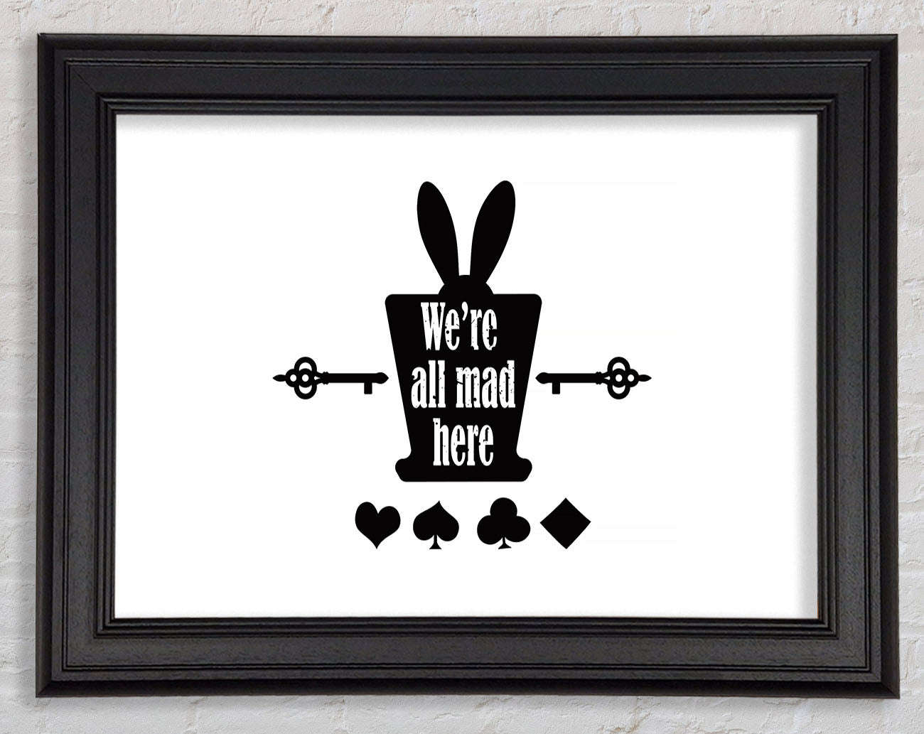Were All Mad Here Framed Print