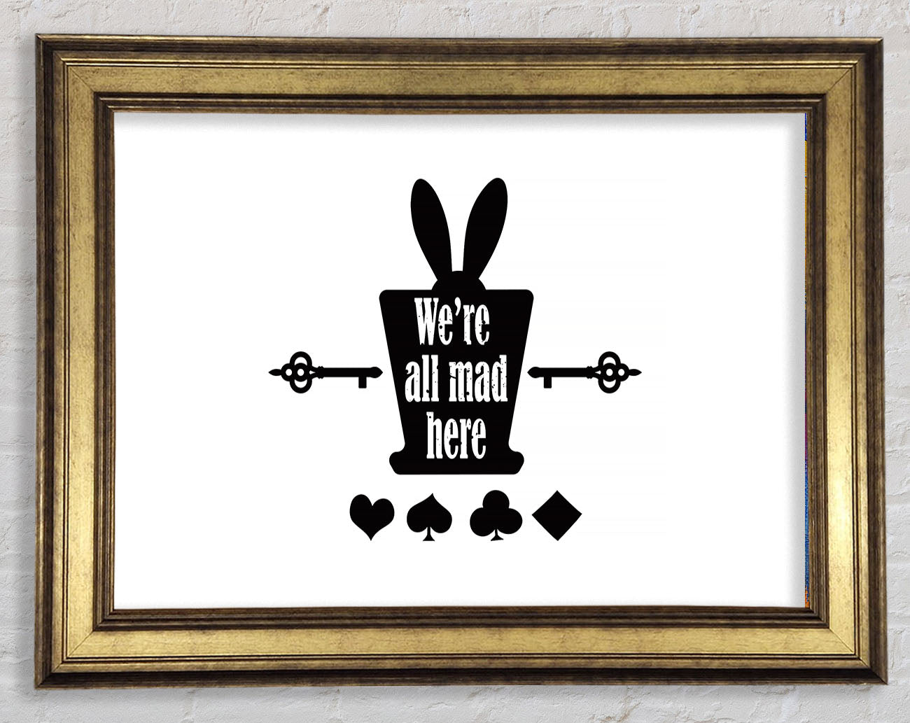 Were All Mad Here Framed Print