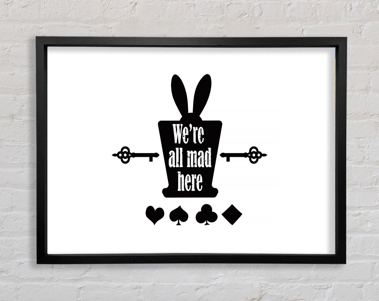 Were All Mad Here Framed Print