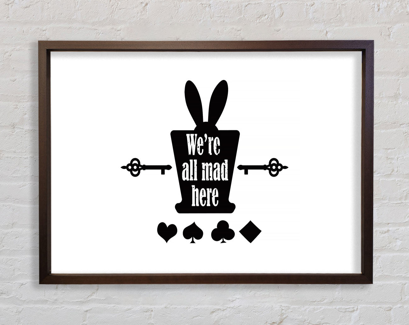 Were All Mad Here Framed Print