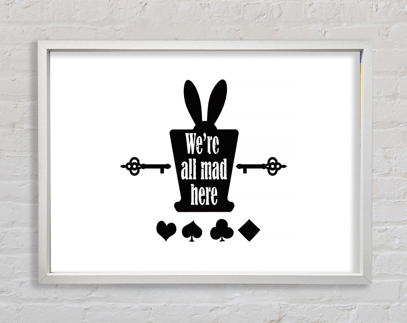 Were All Mad Here Framed Print
