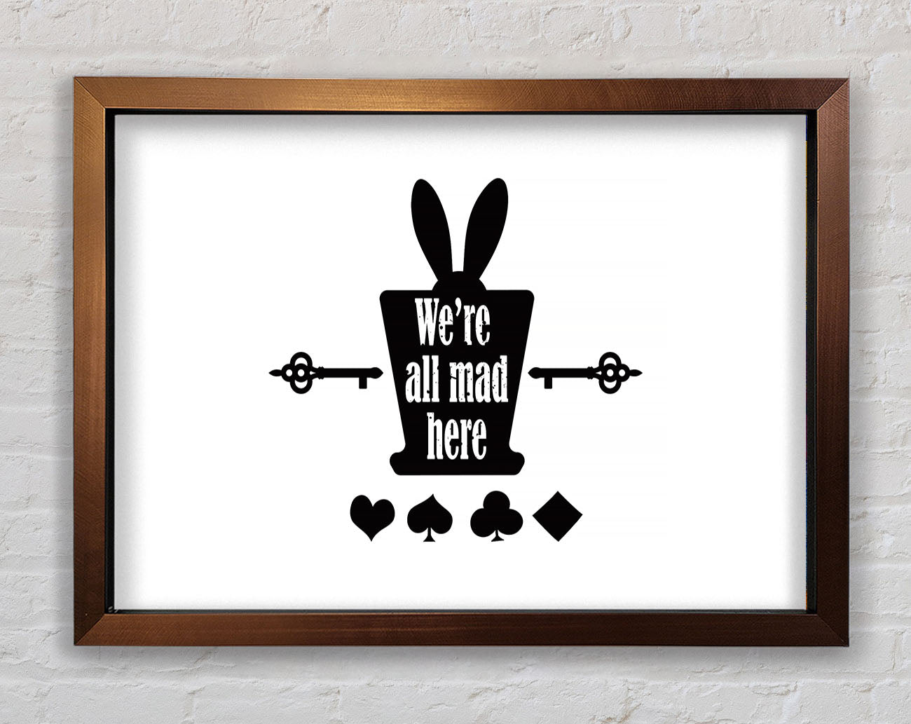 Were All Mad Here Framed Print