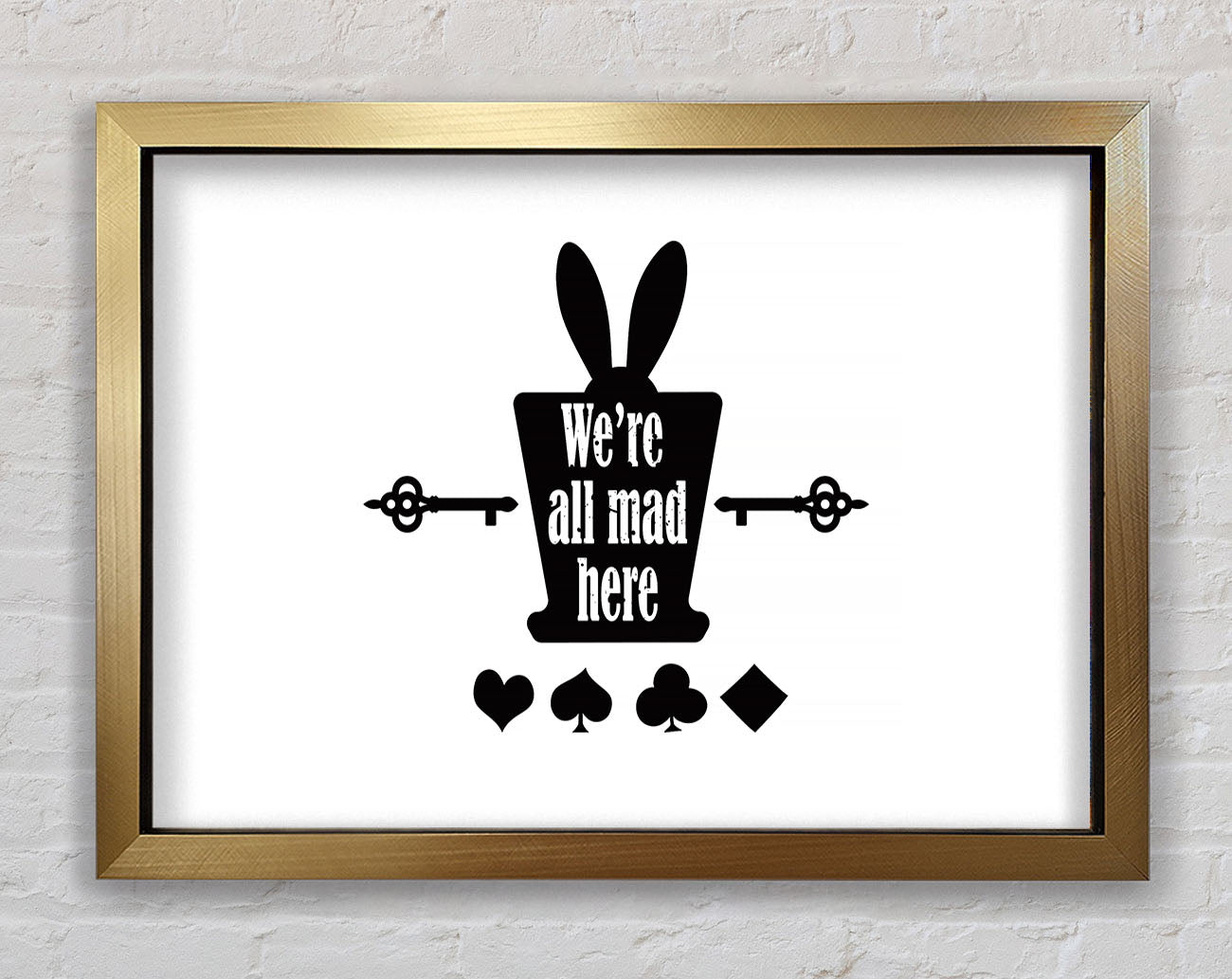 Were All Mad Here Framed Print