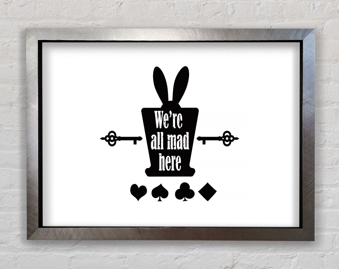 Were All Mad Here Framed Print