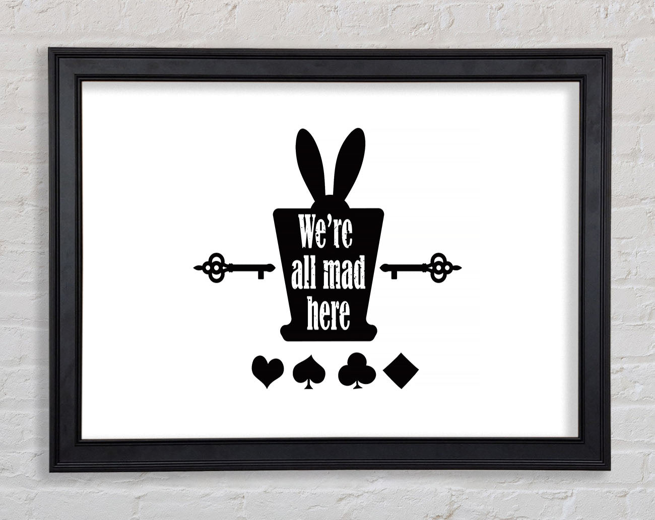 Were All Mad Here Framed Print