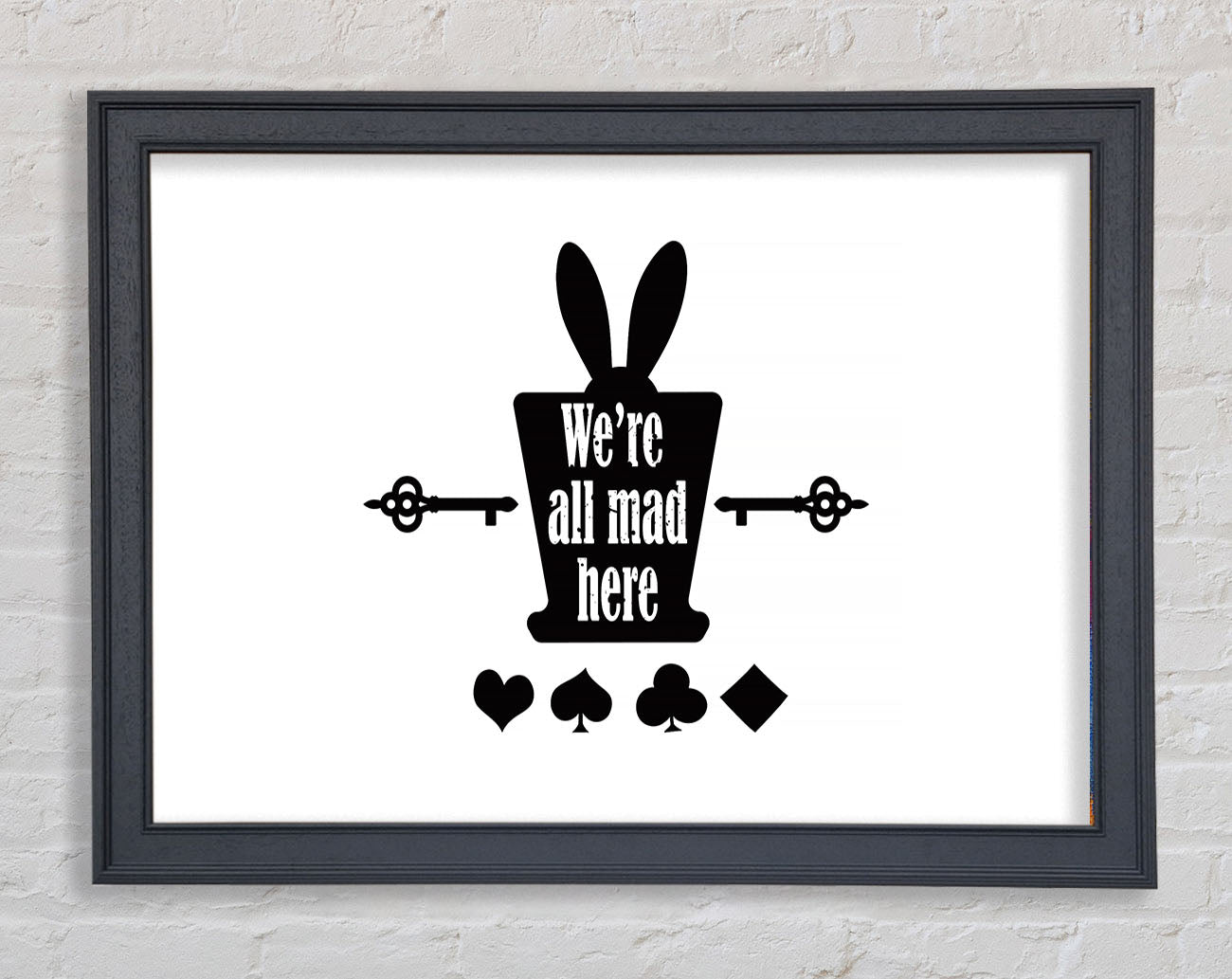 Were All Mad Here Framed Print