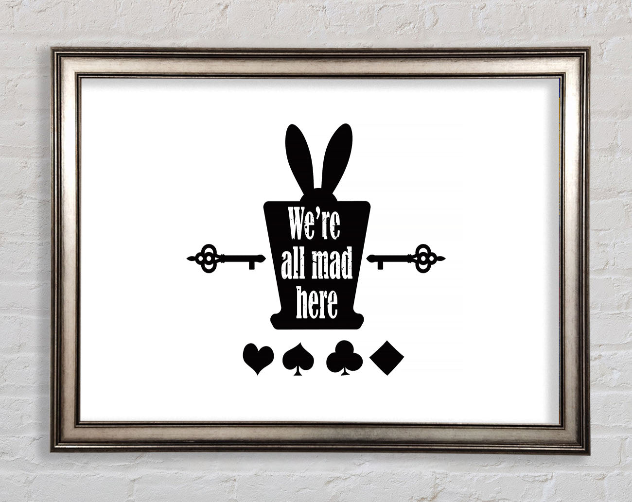 Were All Mad Here Framed Print