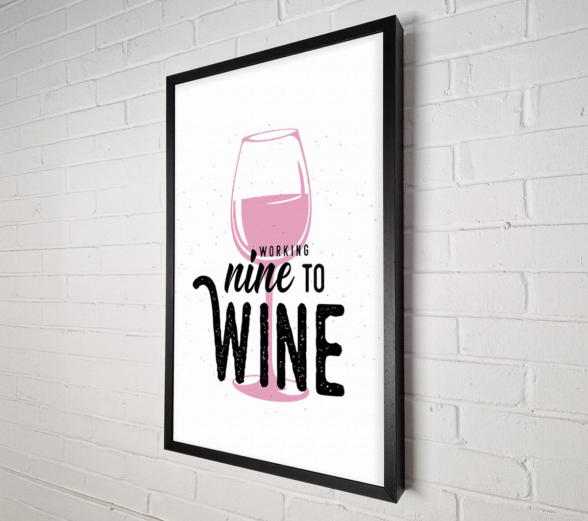 Working Nine To Wine Canvas Wall Art