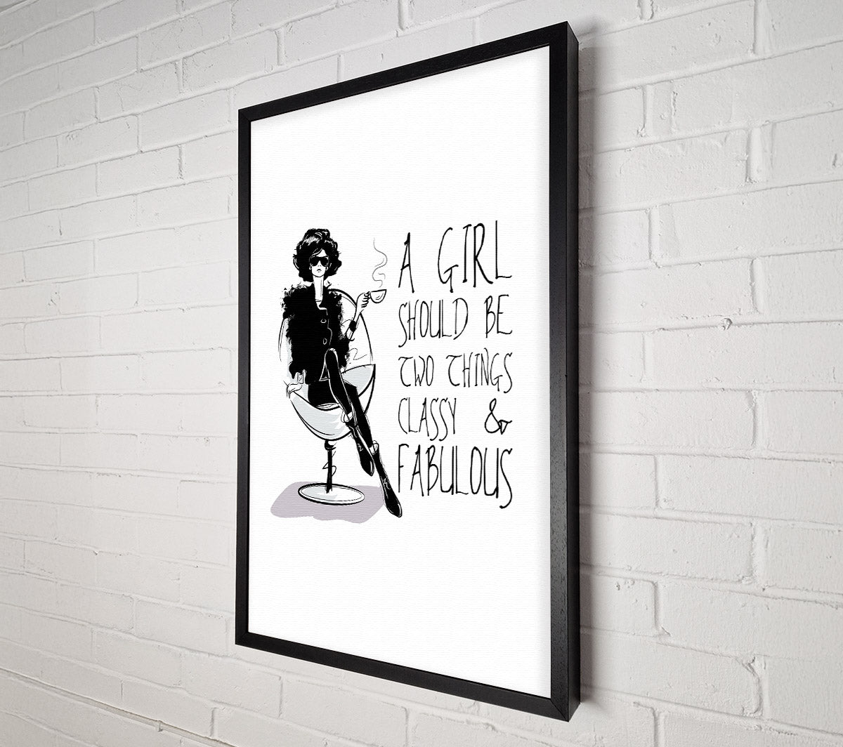 A Girl Should Be Two Things Canvas Wall Art