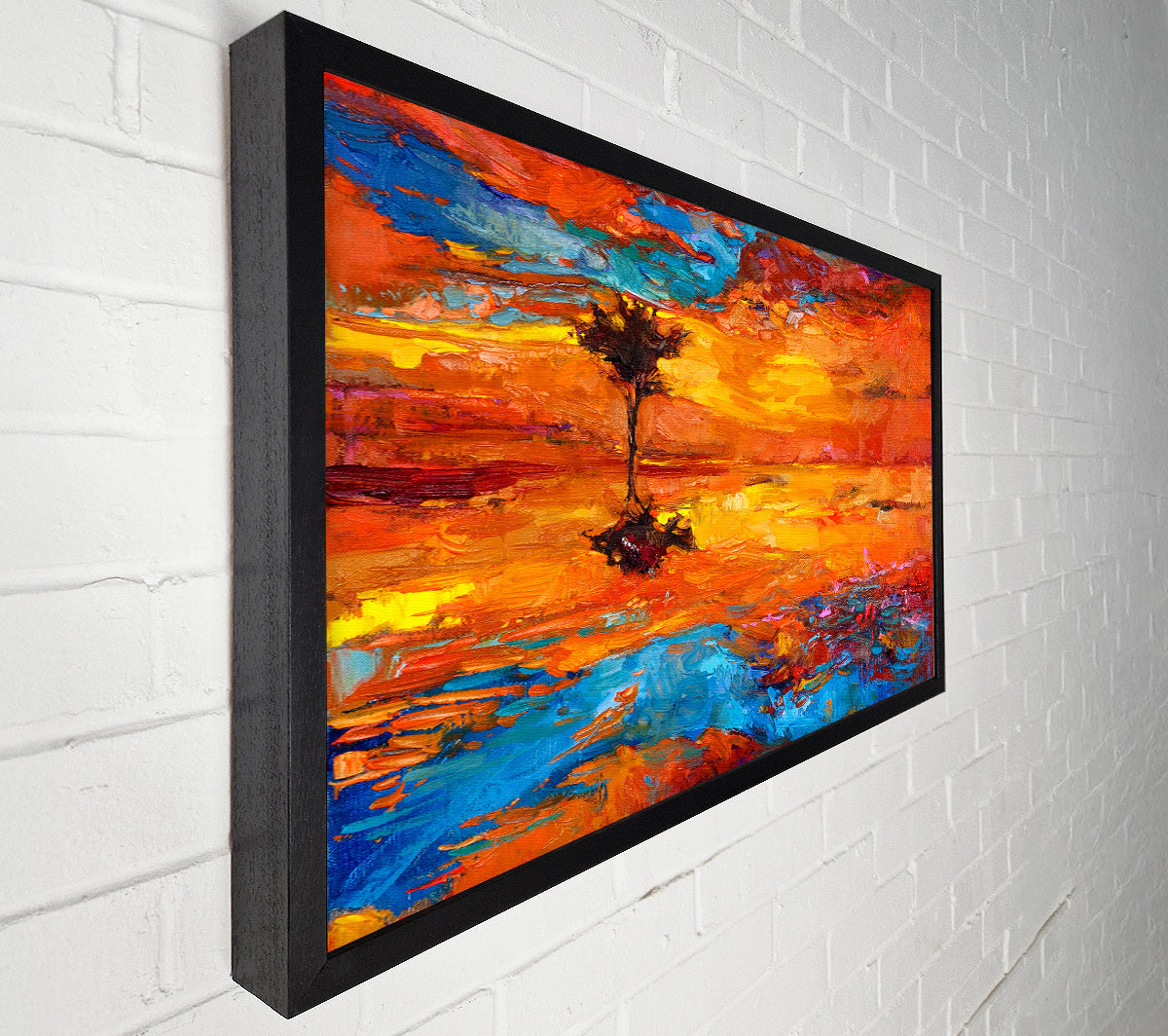 Reflections Of The Lonesome Tree Canvas Wall Art