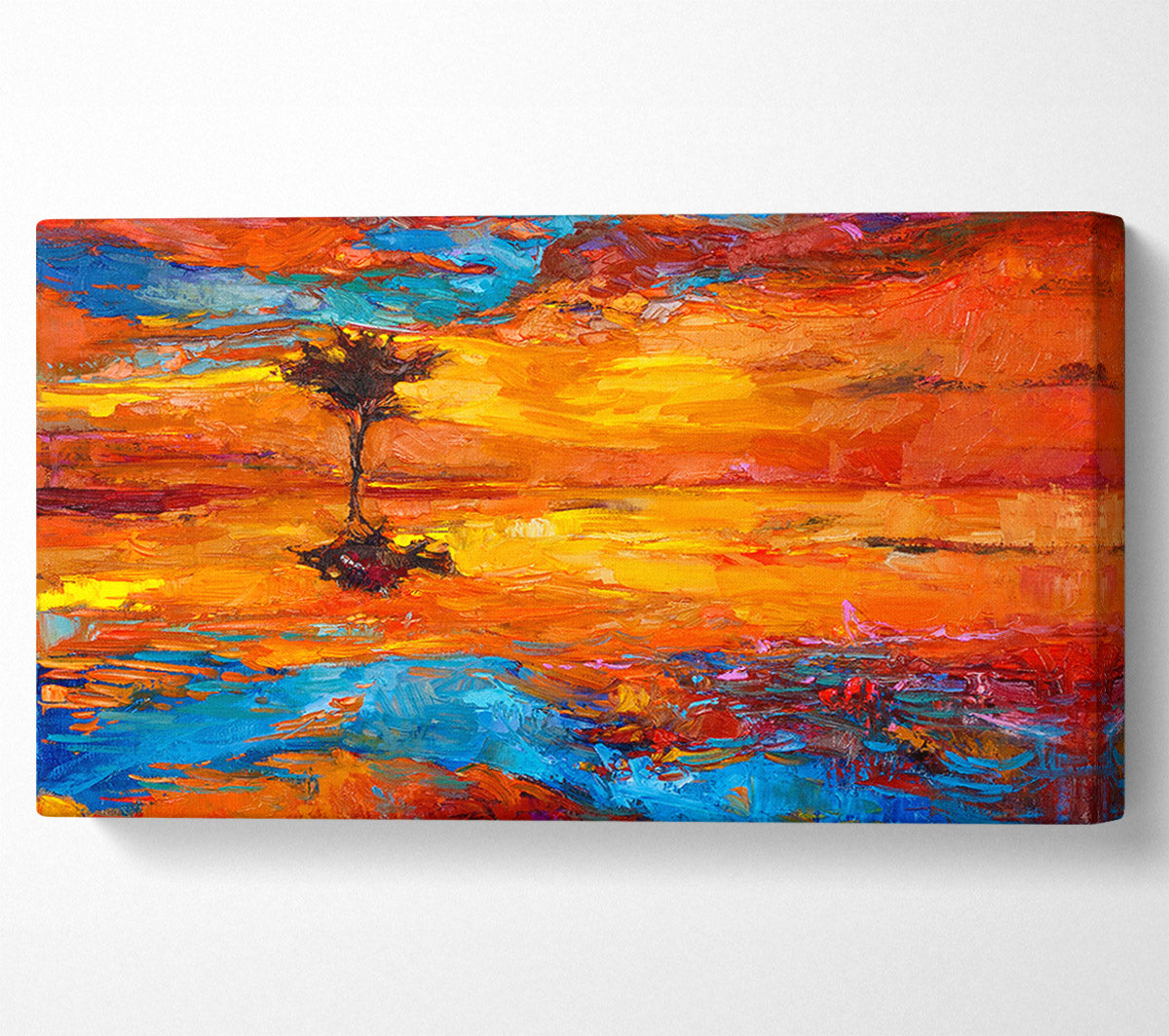 Reflections Of The Lonesome Tree Canvas Wall Art