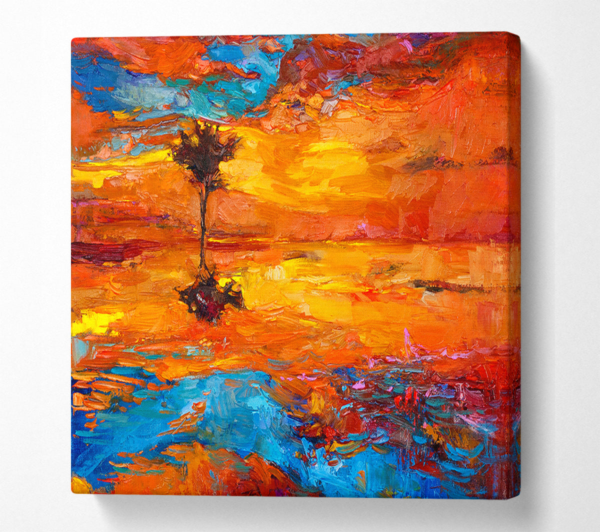 Reflections Of The Lonesome Tree Canvas Wall Art