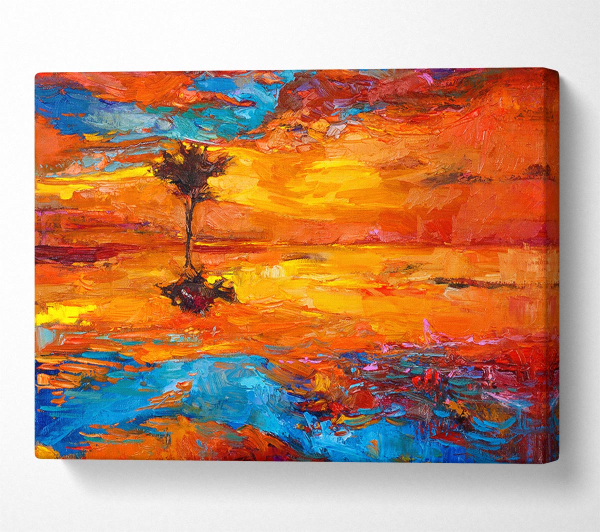 Reflections Of The Lonesome Tree Canvas Wall Art