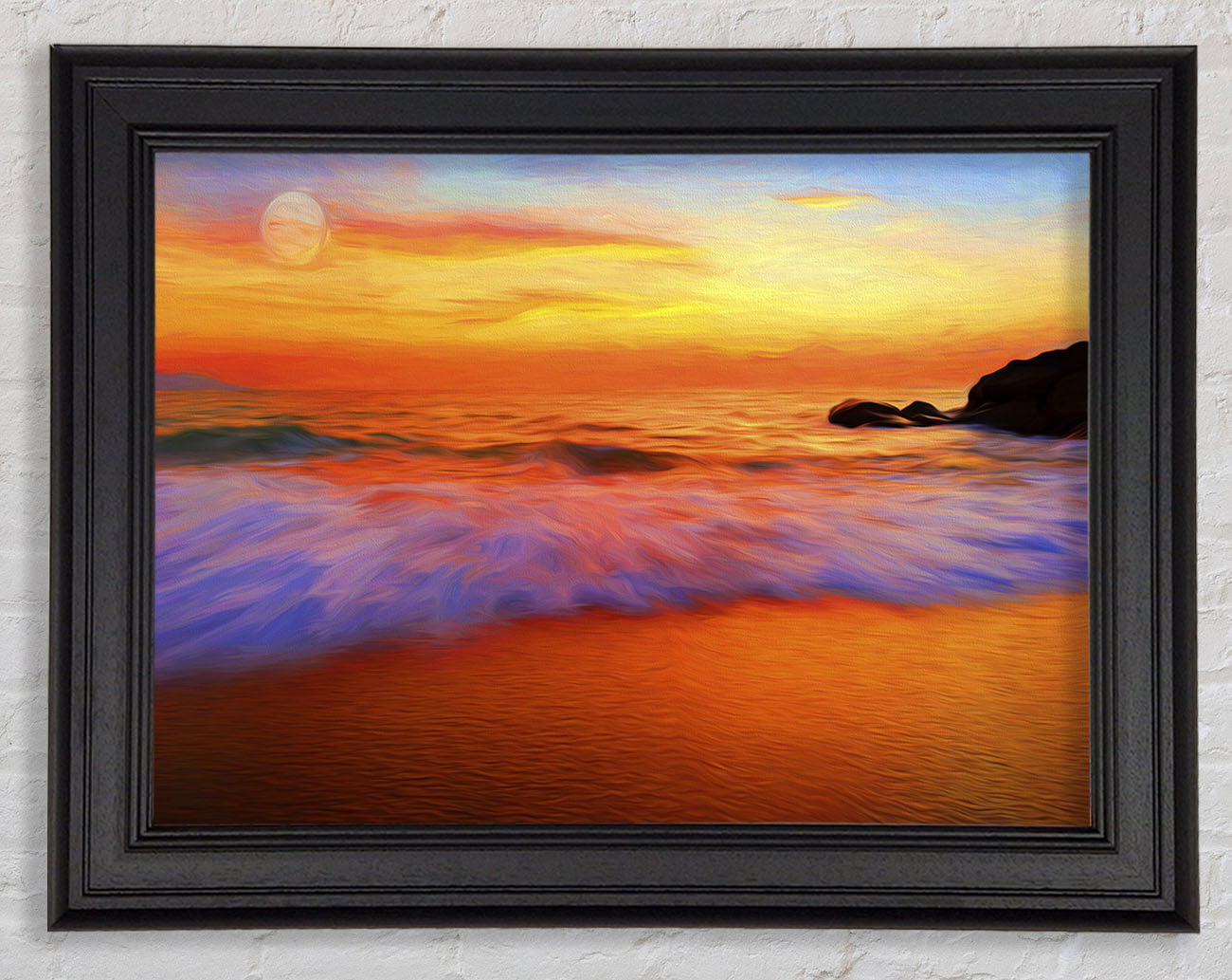 Movement Of The Ocean Waves Framed Print
