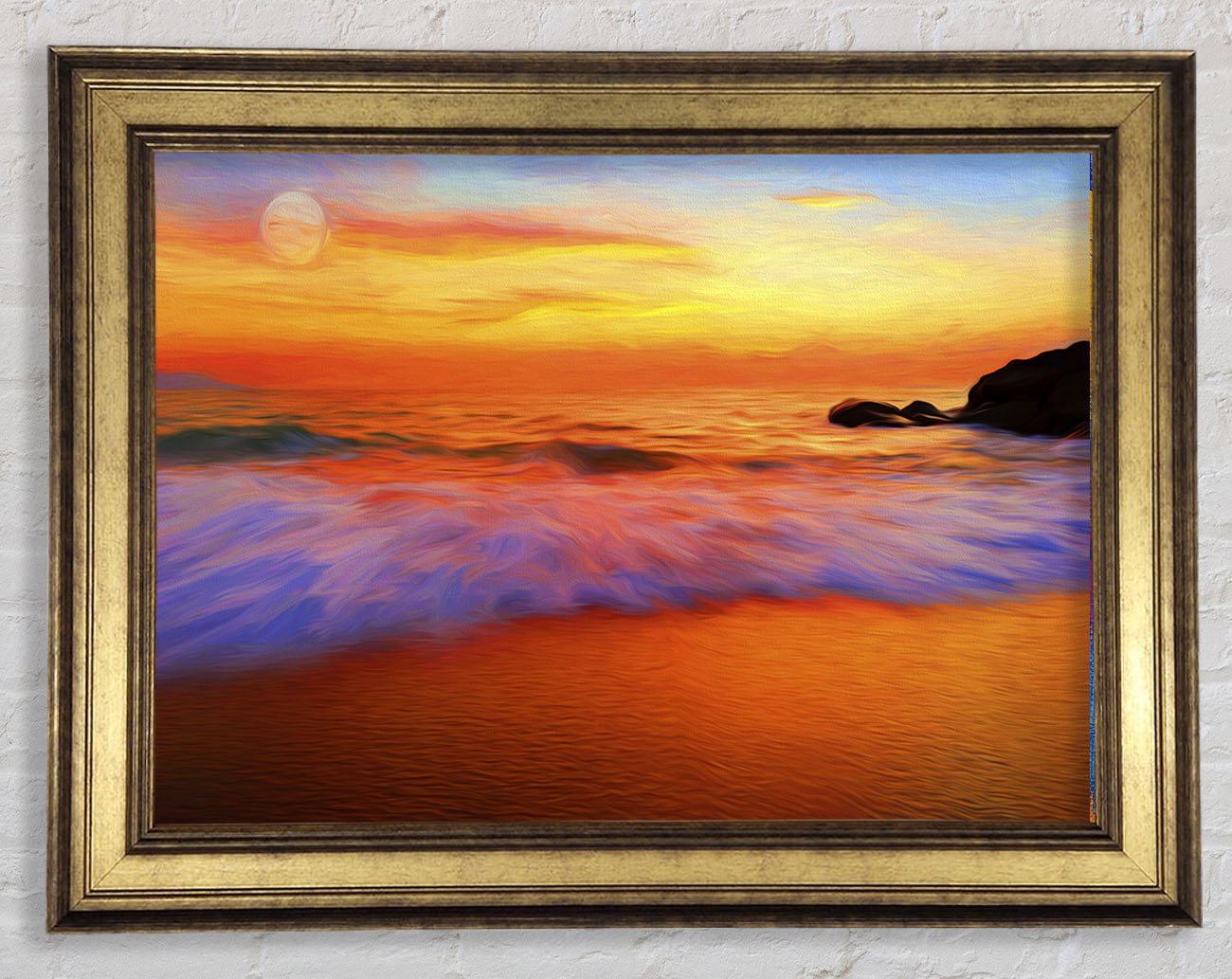 Movement Of The Ocean Waves Framed Print