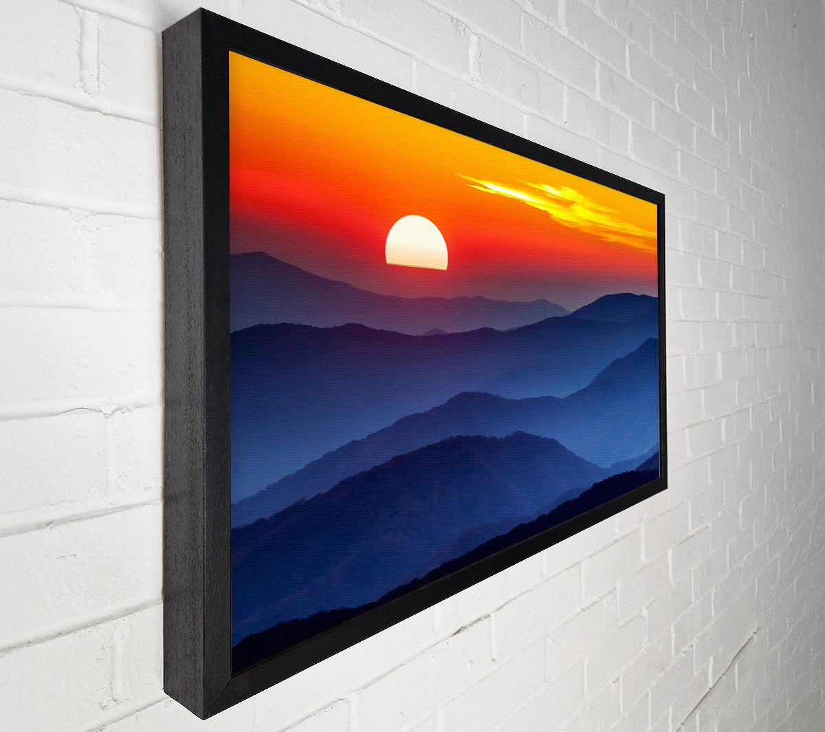 Sunset Mountain Blues Canvas Wall Art