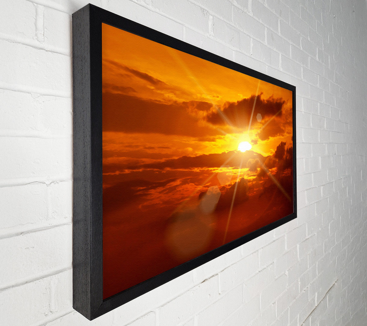 Sun Blaze Clouds Canvas Wall Art