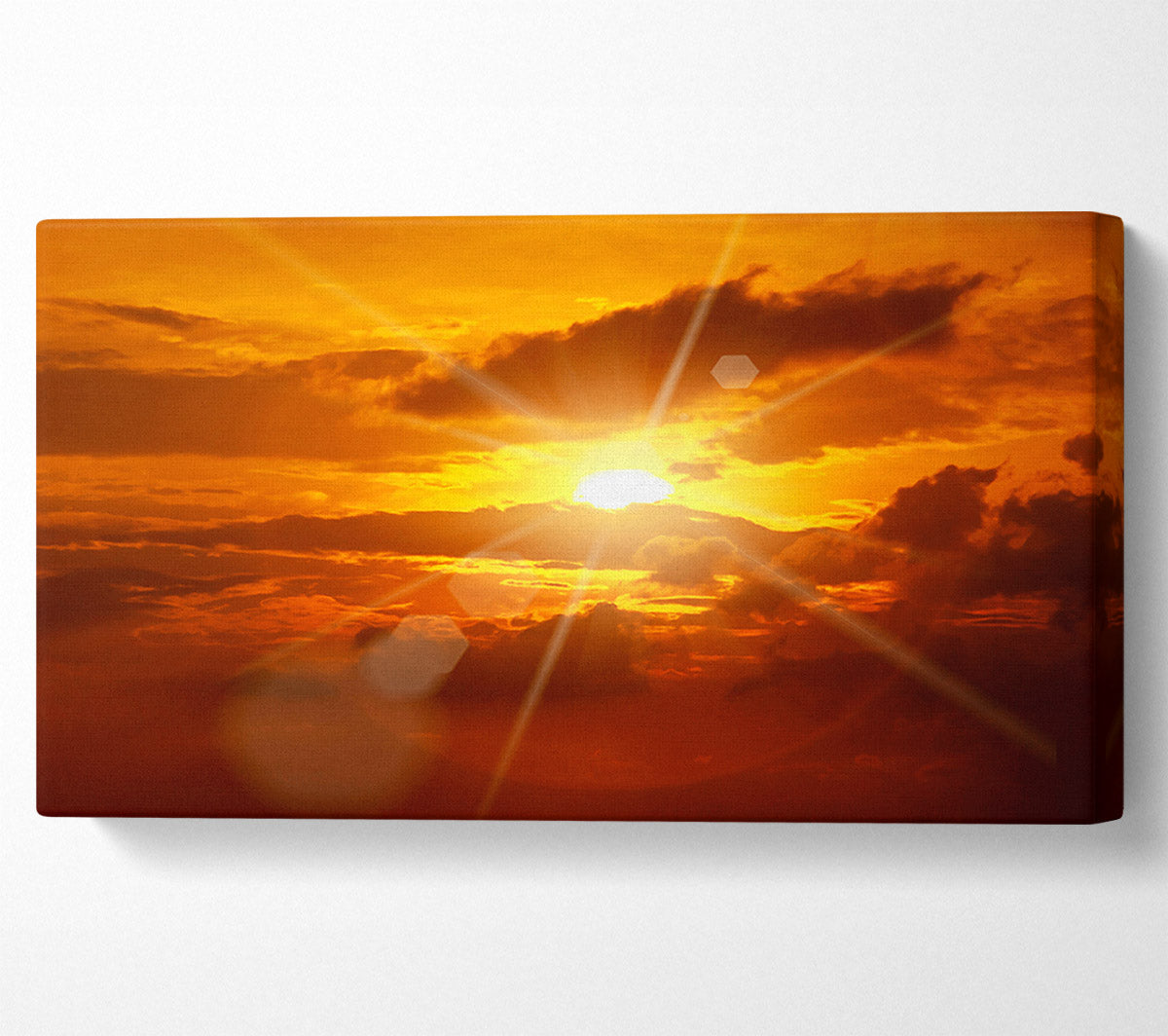 Sun Blaze Clouds Canvas Wall Art