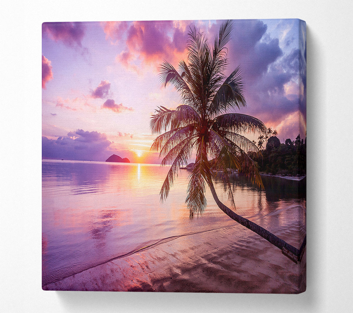 Purple Tranquil Ocean Canvas Print