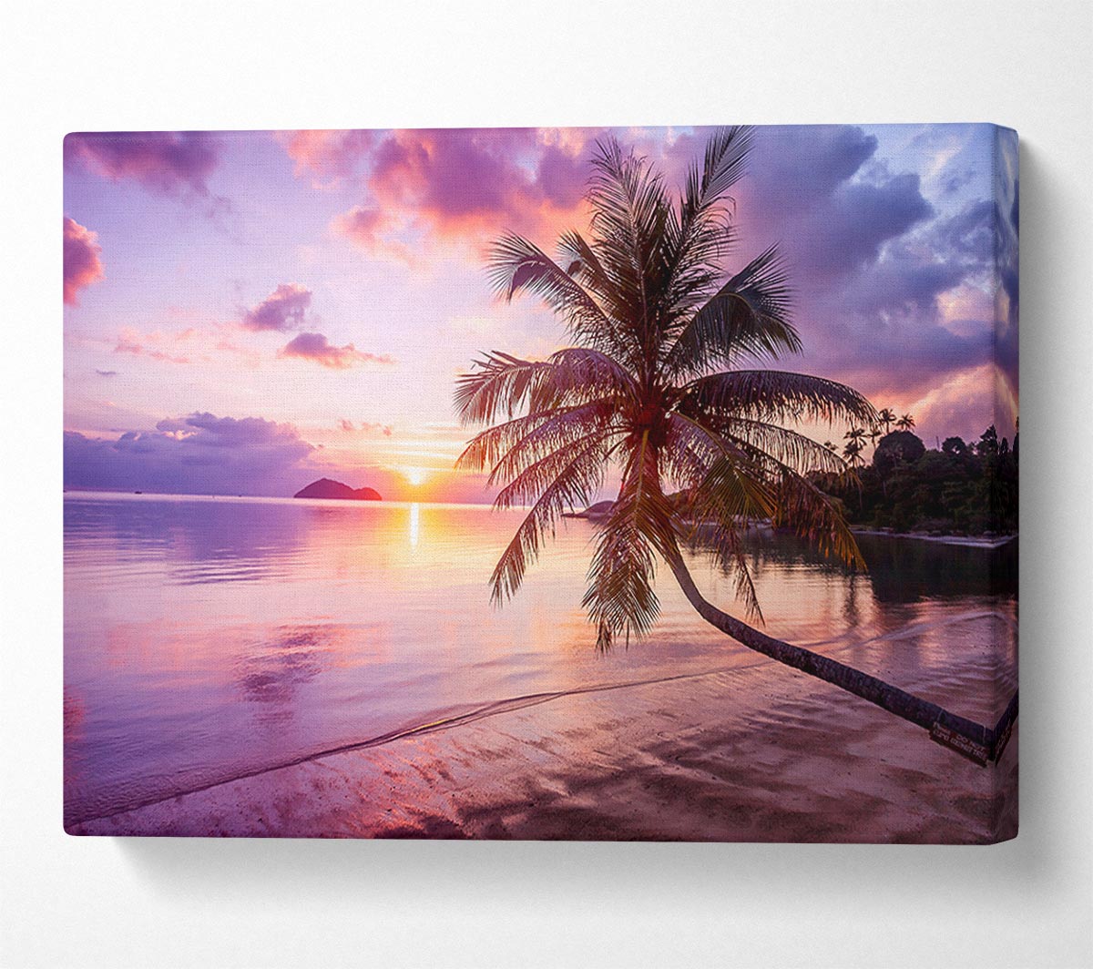 Purple Tranquil Ocean Canvas Print
