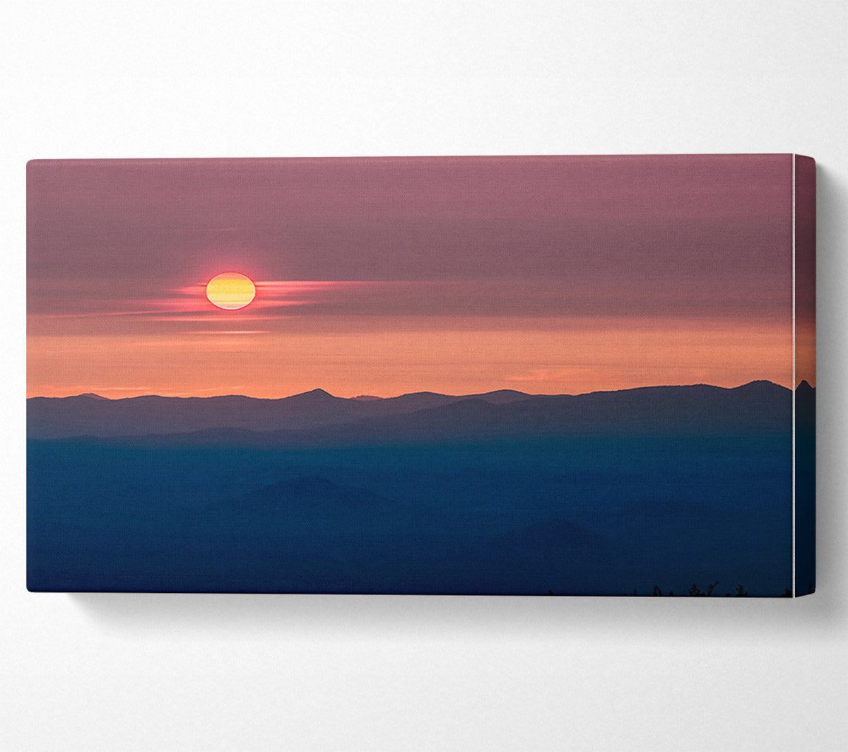 Pink Tranquil Sun Canvas Wall Art