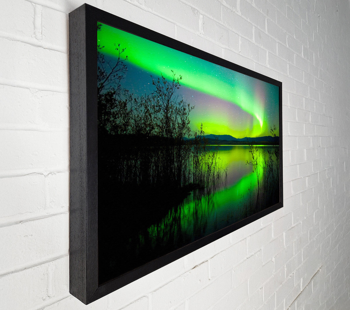 Green Northern Lights Canvas Art