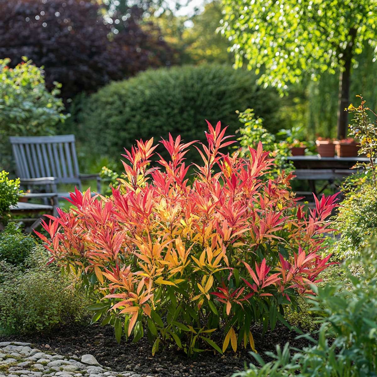 Japanese andromeda - 4 pcs. - Pieris 'Forest Flame' - Height 25-40cm - ⌀17cm