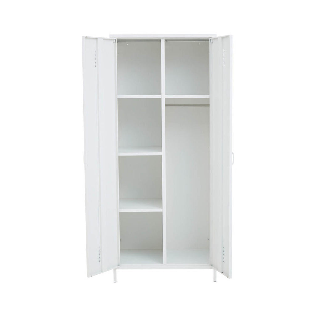 Academy White Two Door Locker Style Wardrobe