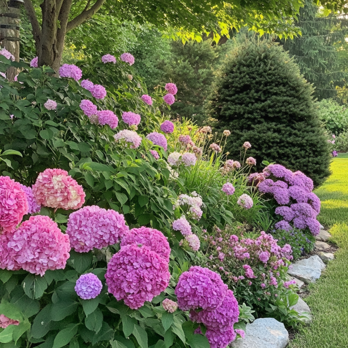 Hortensia - 6 pcs. - Hydrangea macrophylla 'Red Bull' - Height 25-40cm - ⌀9cm