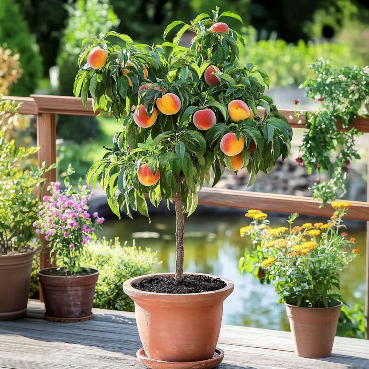 Peach Tree - 2 pcs. - Prunus 'Bonanza' - Height 60-70cm - ⌀15cm