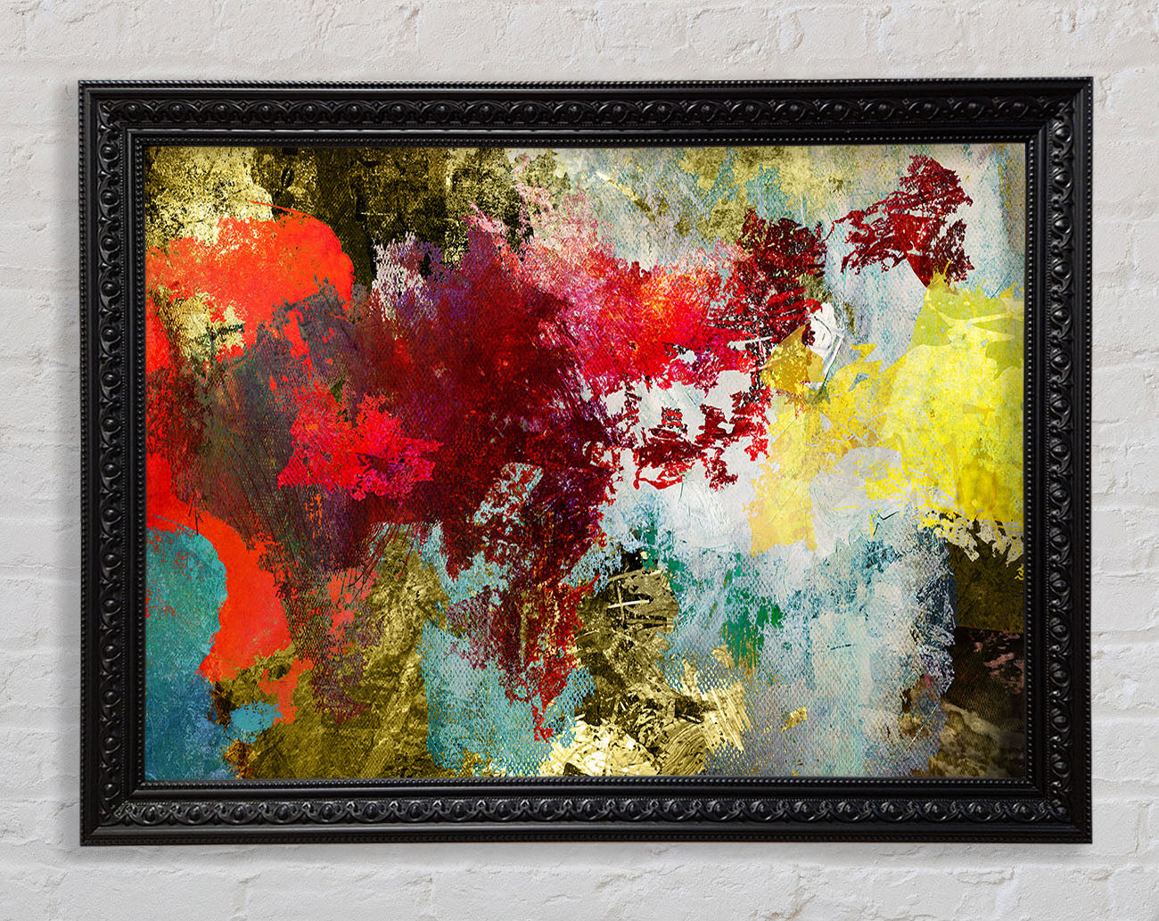Abstract World grunge map Framed Print
