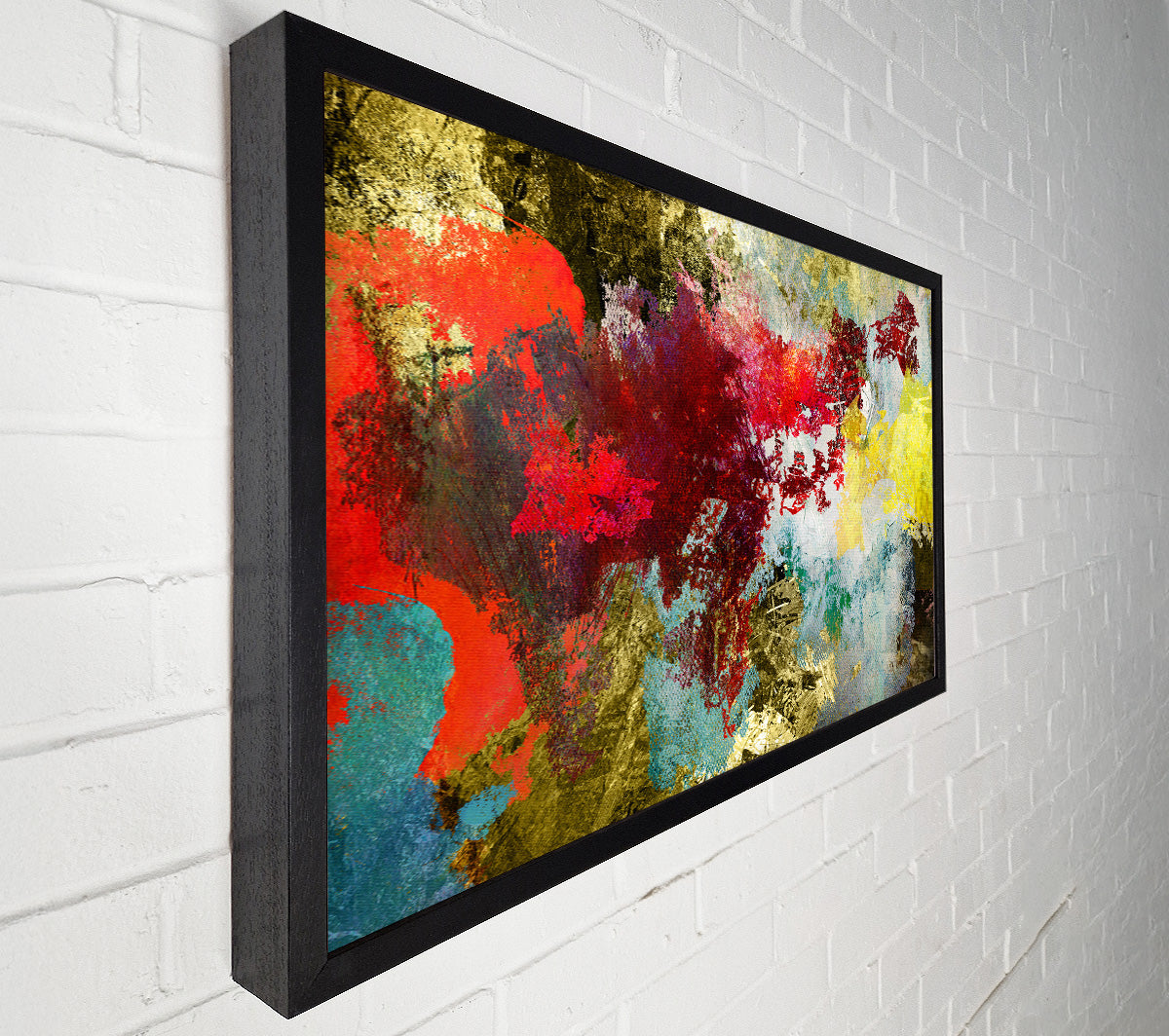 Abstract World grunge map Canvas Wall Art
