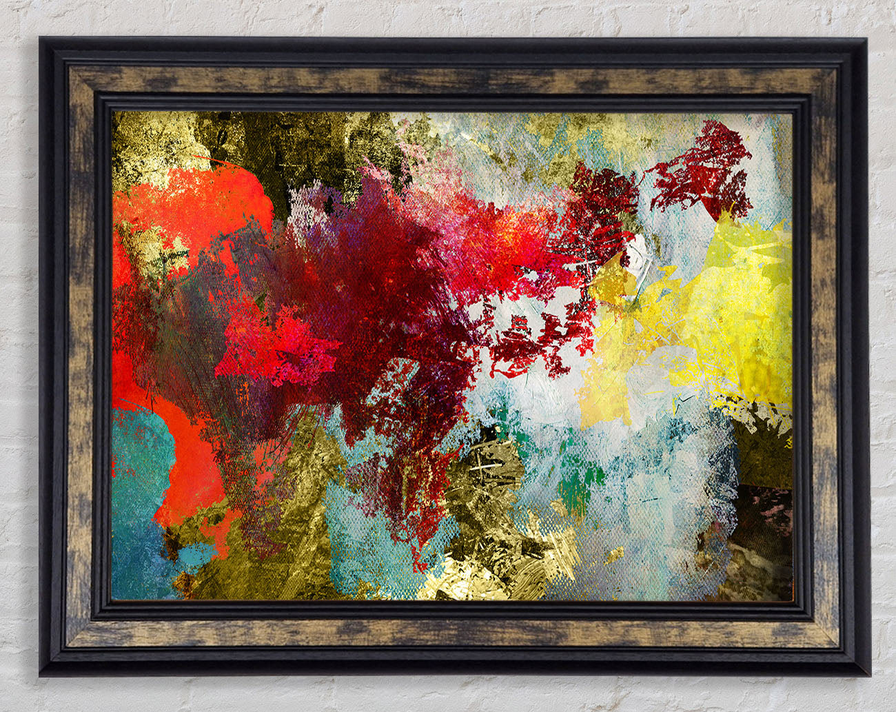Abstract World grunge map Framed Print