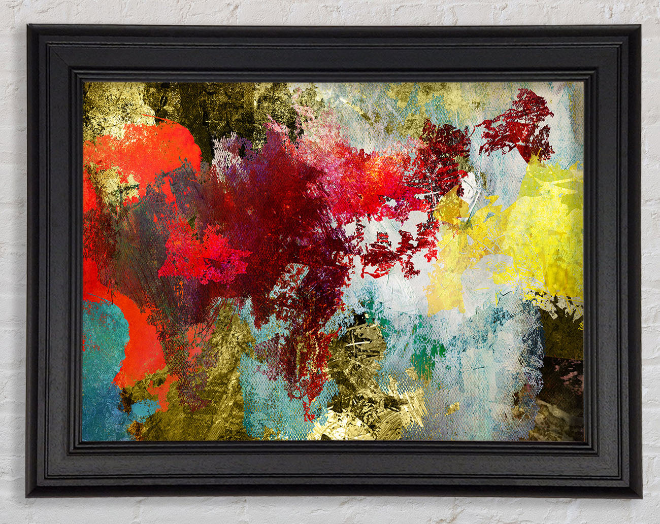 Abstract World grunge map Framed Print