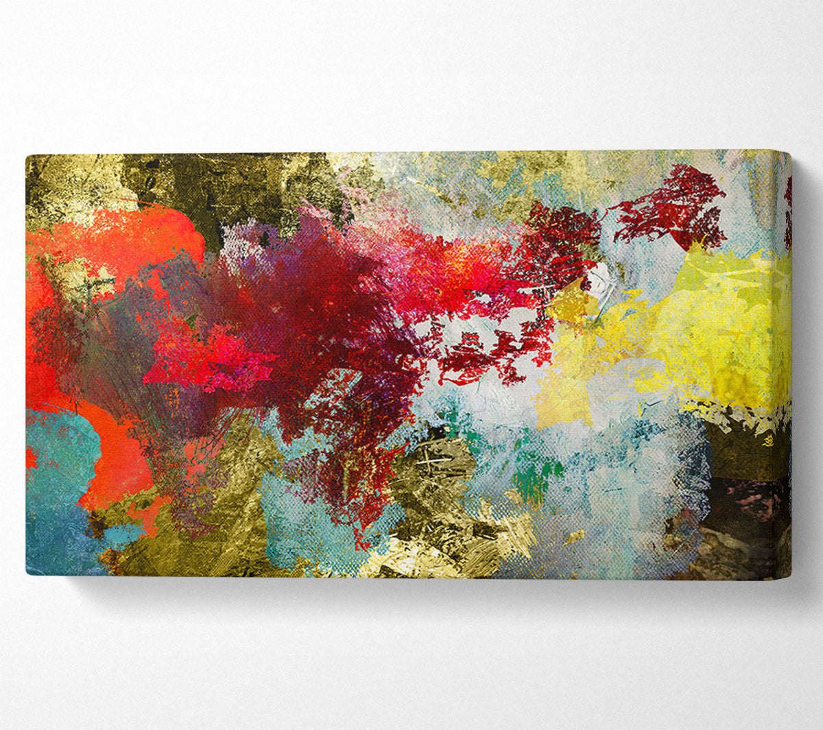 Abstract World grunge map Canvas Wall Art