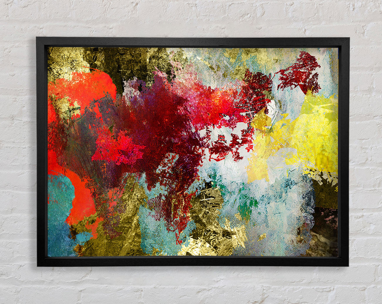 Abstract World grunge map Framed Print