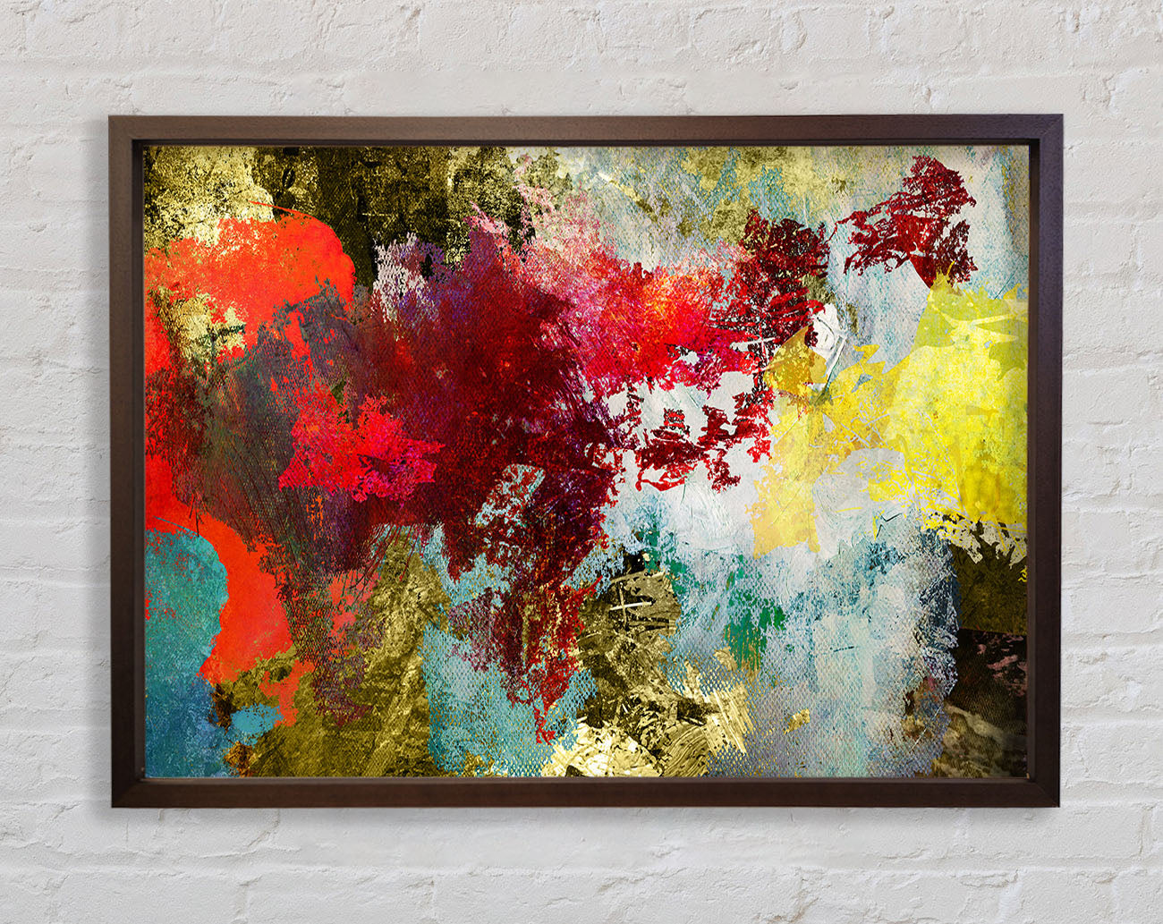 Abstract World grunge map Framed Print