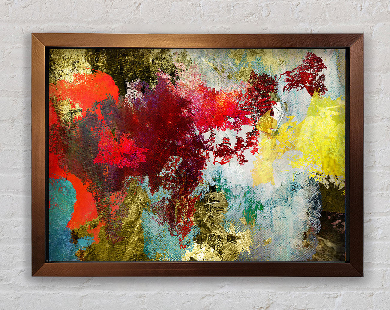 Abstract World grunge map Framed Print