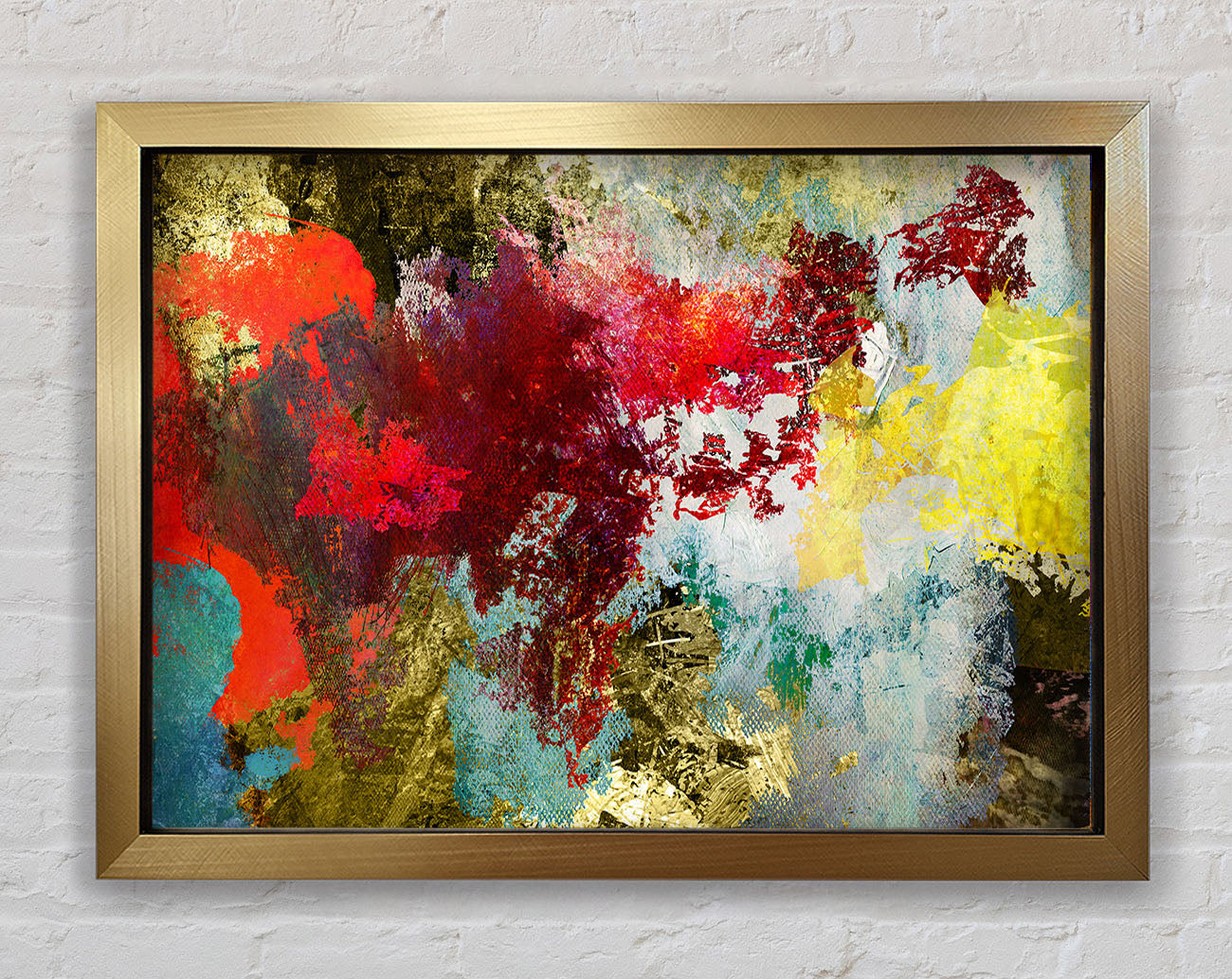 Abstract World grunge map Framed Print