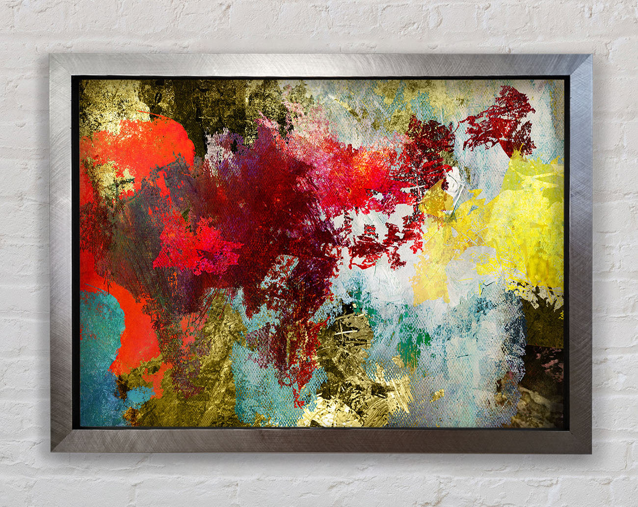 Abstract World grunge map Framed Print