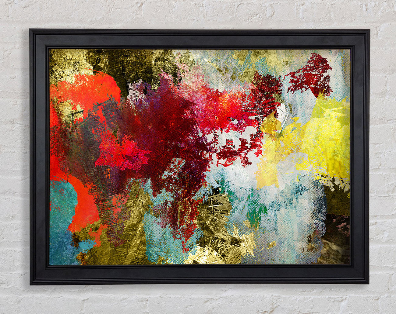 Abstract World grunge map Framed Print