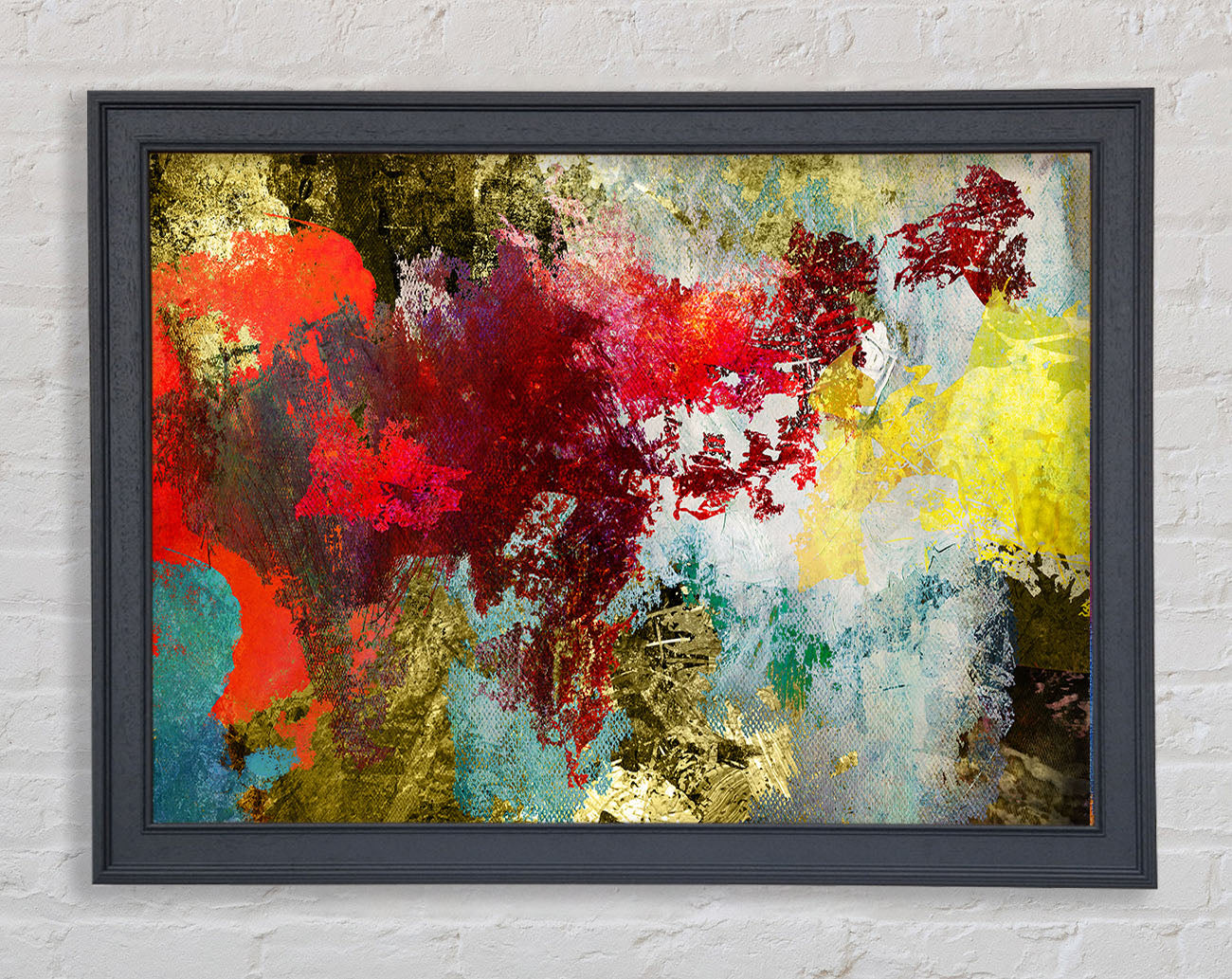 Abstract World grunge map Framed Print