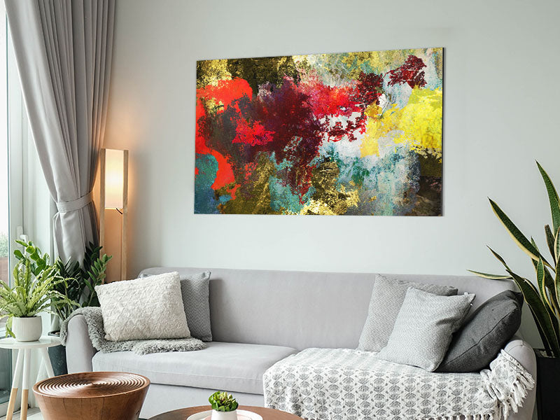 Abstract World grunge map Metal Print