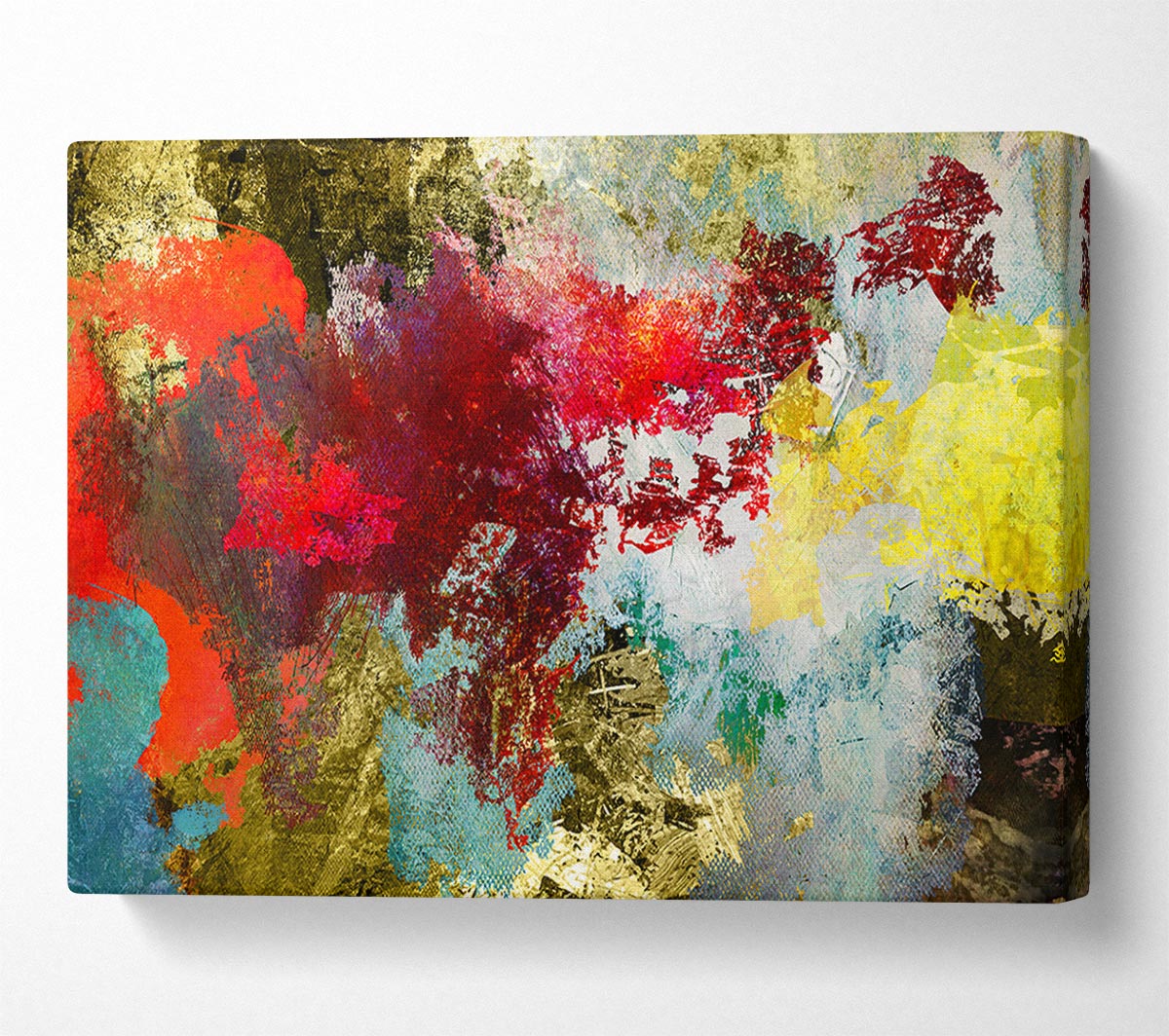 Abstract World grunge map Canvas Wall Art